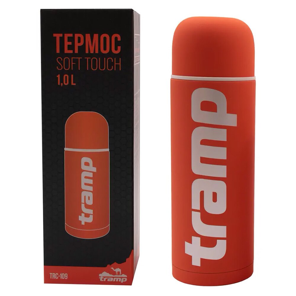 Tramp Термос Soft Touch 1 л, TRC-109, оранжевый - фотография № 4
