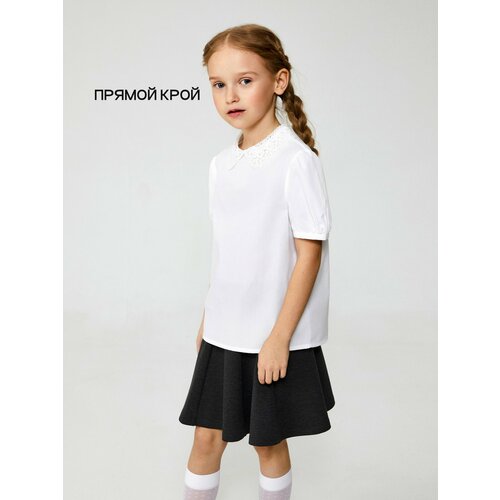 фото Школьная блуза acoola, размер 152, белый