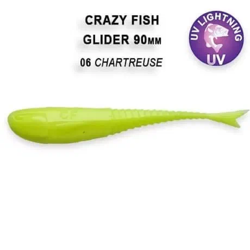 Силиконовая приманка мягкая съедобная Crazy Fish Glider 3.5