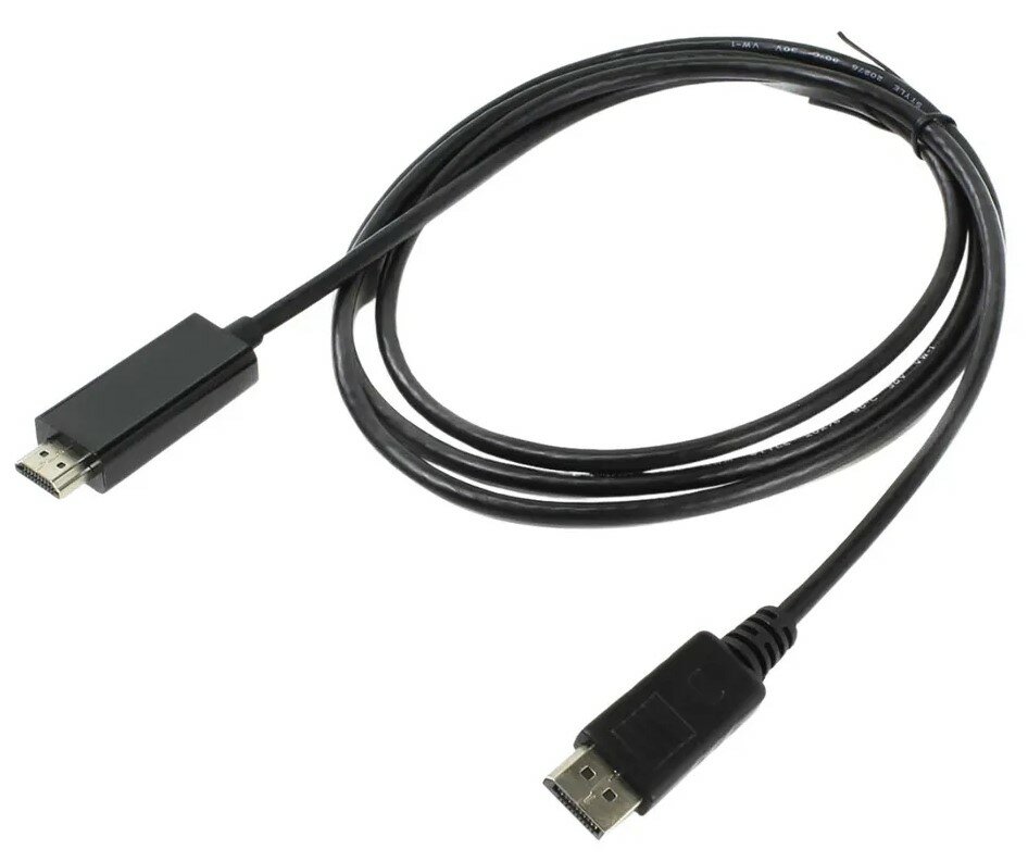 Кабель-переходник DisplayPort (М) – HDMI (М) VCOM CG494-B, позолоченные контакты, 1.8 метра — фото 1
