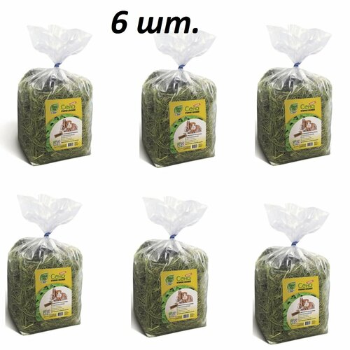 Корм Зверьё моё Сено отборное с крапивой 500г (6 штук)