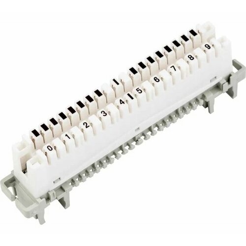 TWIST Плинт LSA Profil размыкаемый ABS 10 пар металлич контакты универсальный нумерация 0-9 LSA-U-M-09-TWCS 142₽