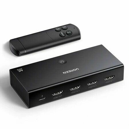 Переключатель UGREEN CM598 (15376) HDMI Switcher 3-в-1. Цвет: черный.