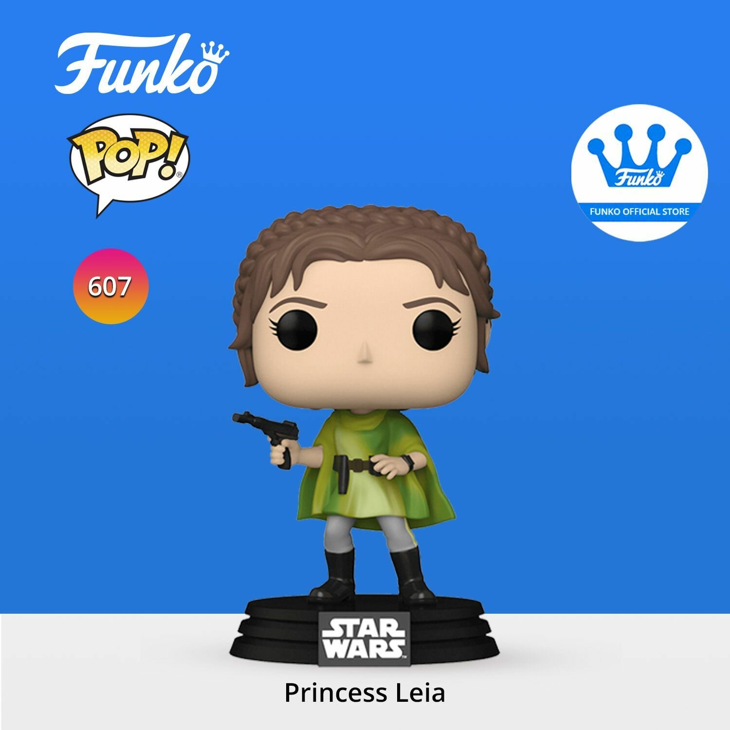 Фигурка Funko POP! Bobble Star Wars Ep 6 RotJ 40th Princess Leia/ Фанко ПОП по мотивам франшизы Звездные Войны