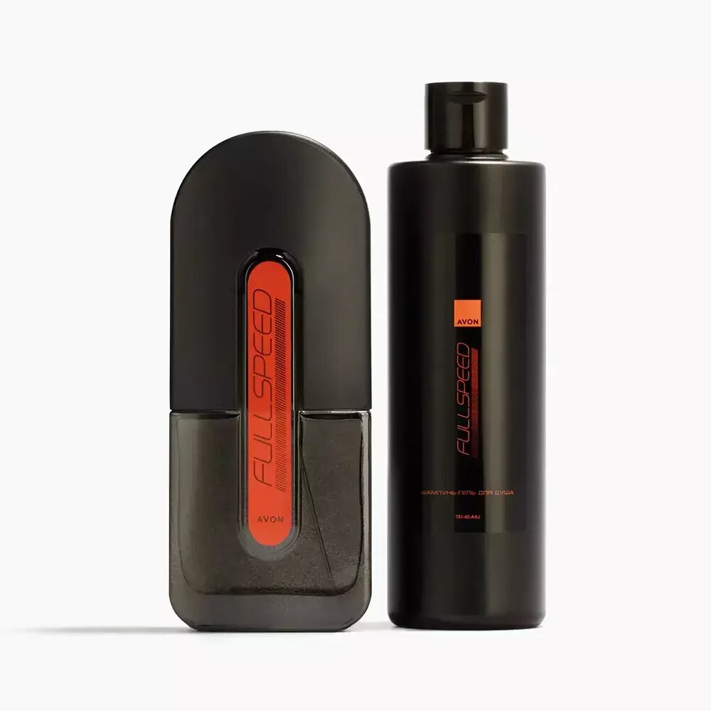 Мужской набор AVON гель для душа 250 мл + туалетная вода 75 мл Full Speed / парфюмированный эйвон / для всех типов кожи /