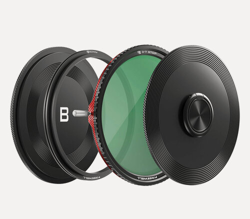 Изображение товара Светофильтр Freewell V2 Magnetic Hybrid VND/CPL 3-7 Stops, 82mm, нейтрально-серый, резьба для дополнительных фильтров