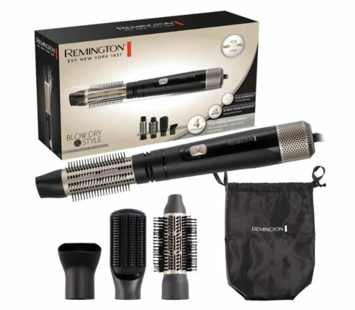 Стайлер воздушный Remington AS7500 Blow Dry & Style 1000Вт, ионизация,4 насадки