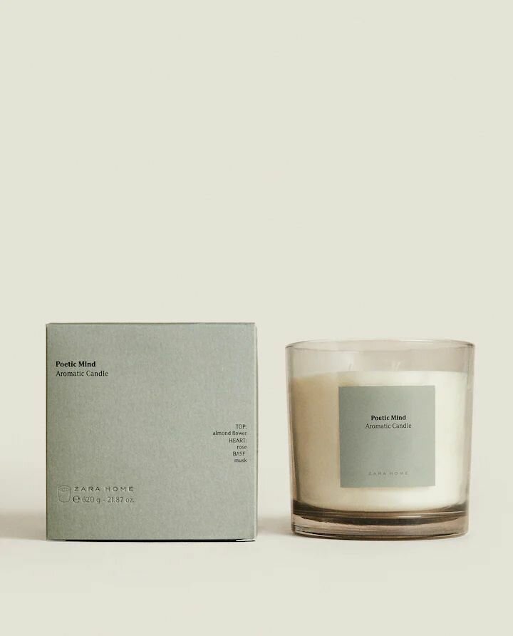 Ароматическая Свеча POETIC MIND (620 Г) 12 x 12 x 12 cm, ZARA HOME, 8437/705