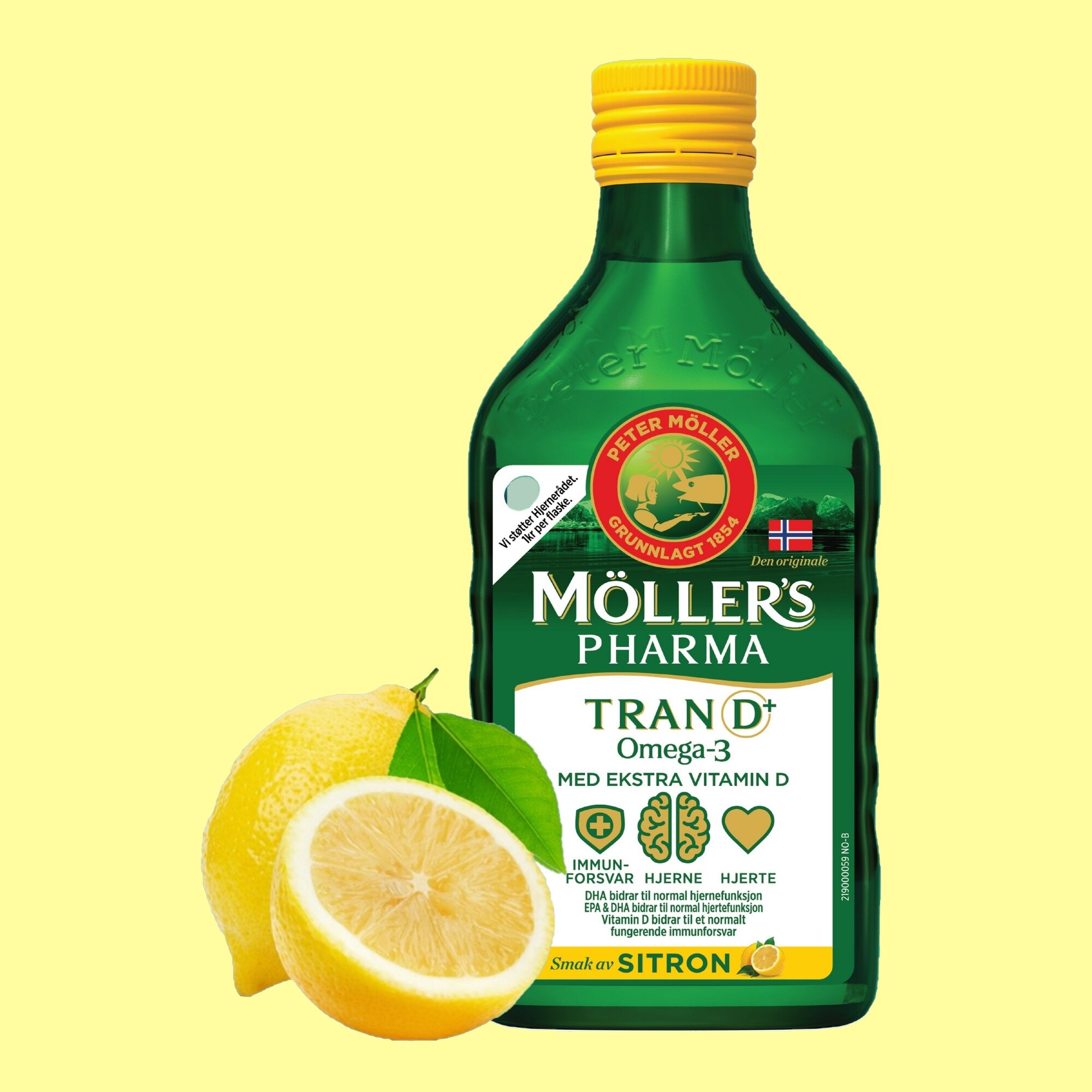 Картинки Омега-3 рыбий жир из печени трески MOLLER ЛИМОН 250 ml
