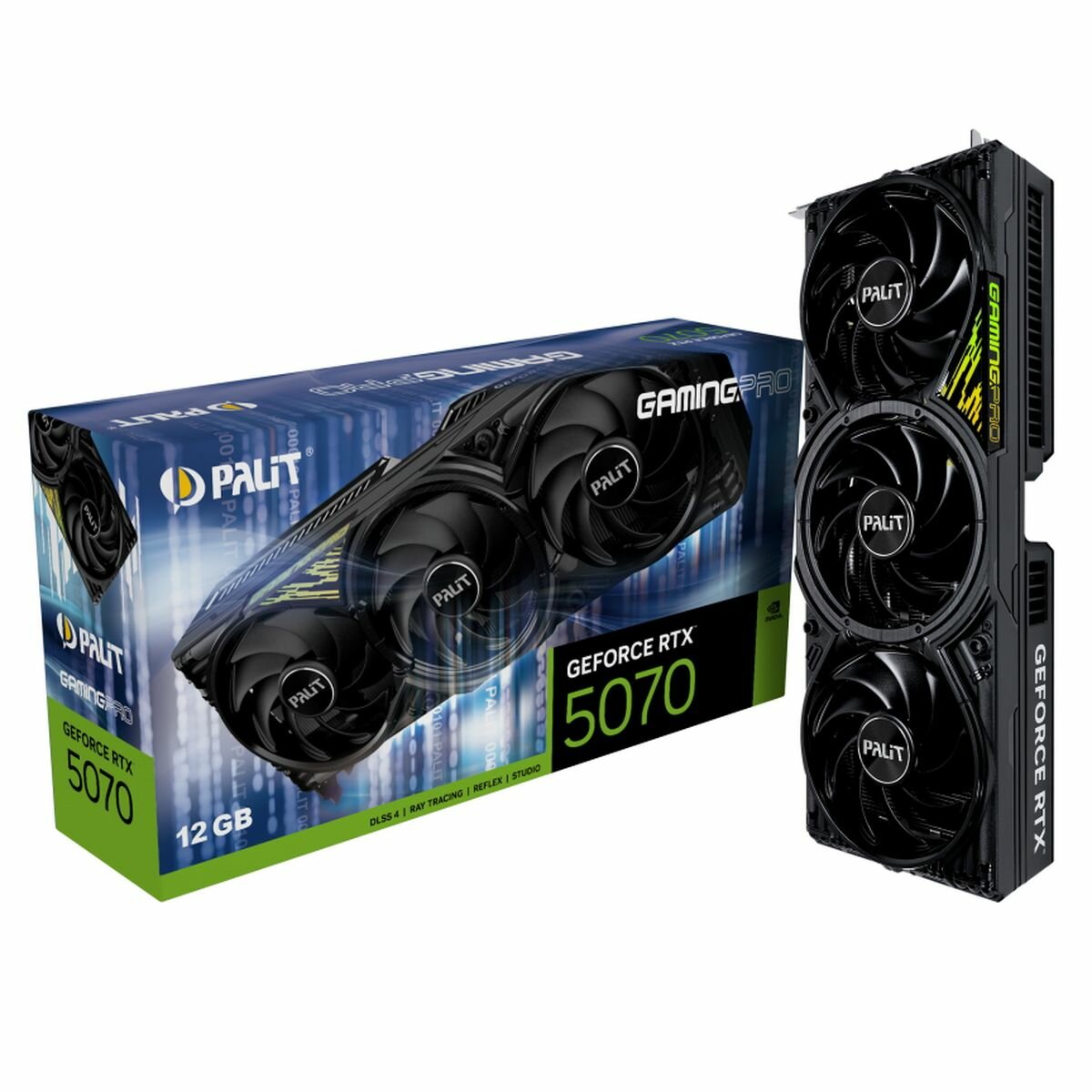 Видеокарта Palit RTX5070 GAMINGPRO 12GB GDDR7 192bit 3xDP HDMI 3FAN RTL