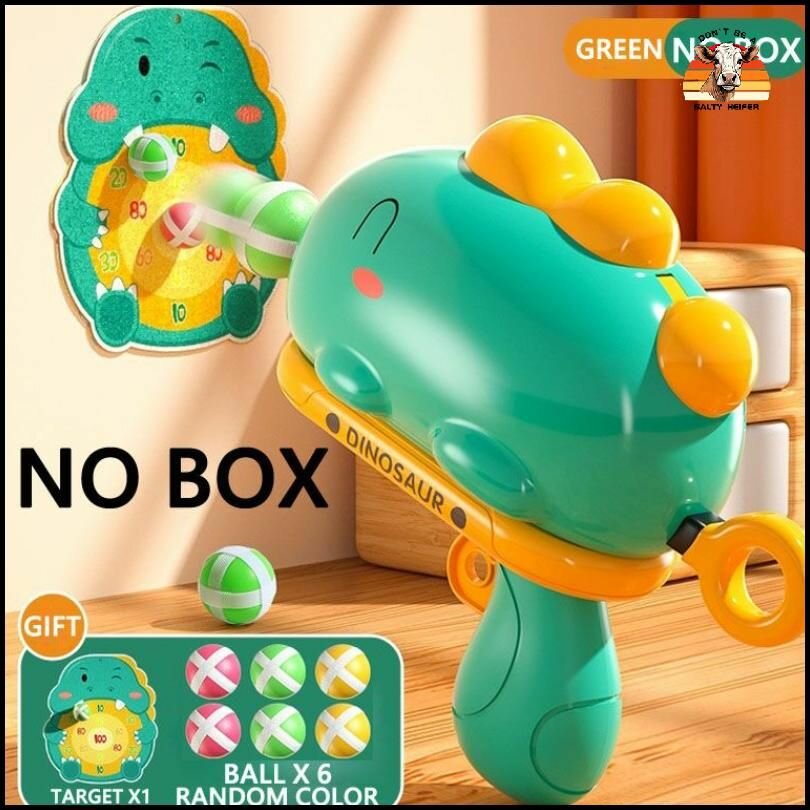 Игрушечный пистолет-динозавр с шариками на липучках для детей развивающая игрушка для активных игр и тренировки меткости