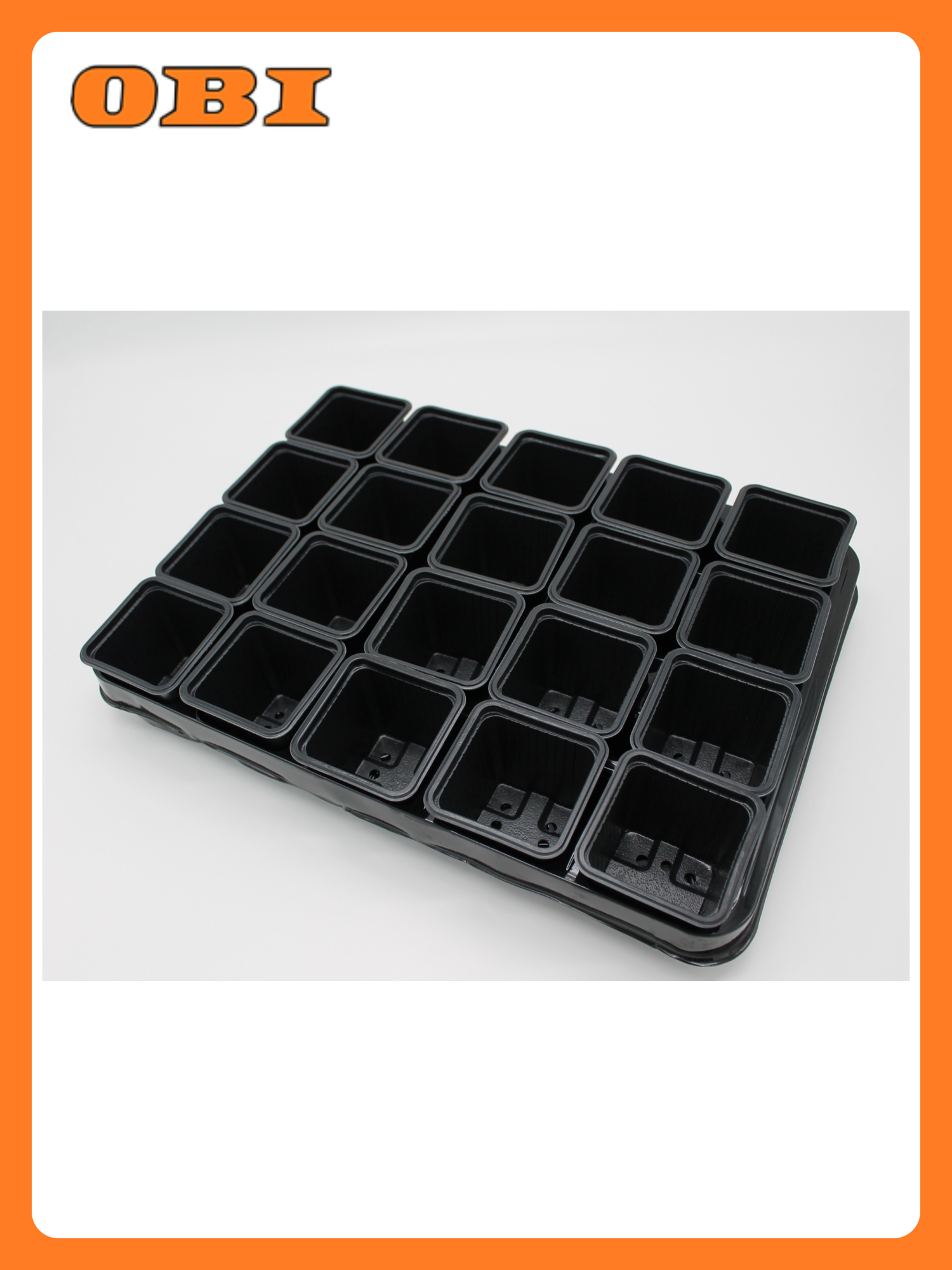 Транспортная кассета с квадратными горшками 7 х 7 см  20 горшков