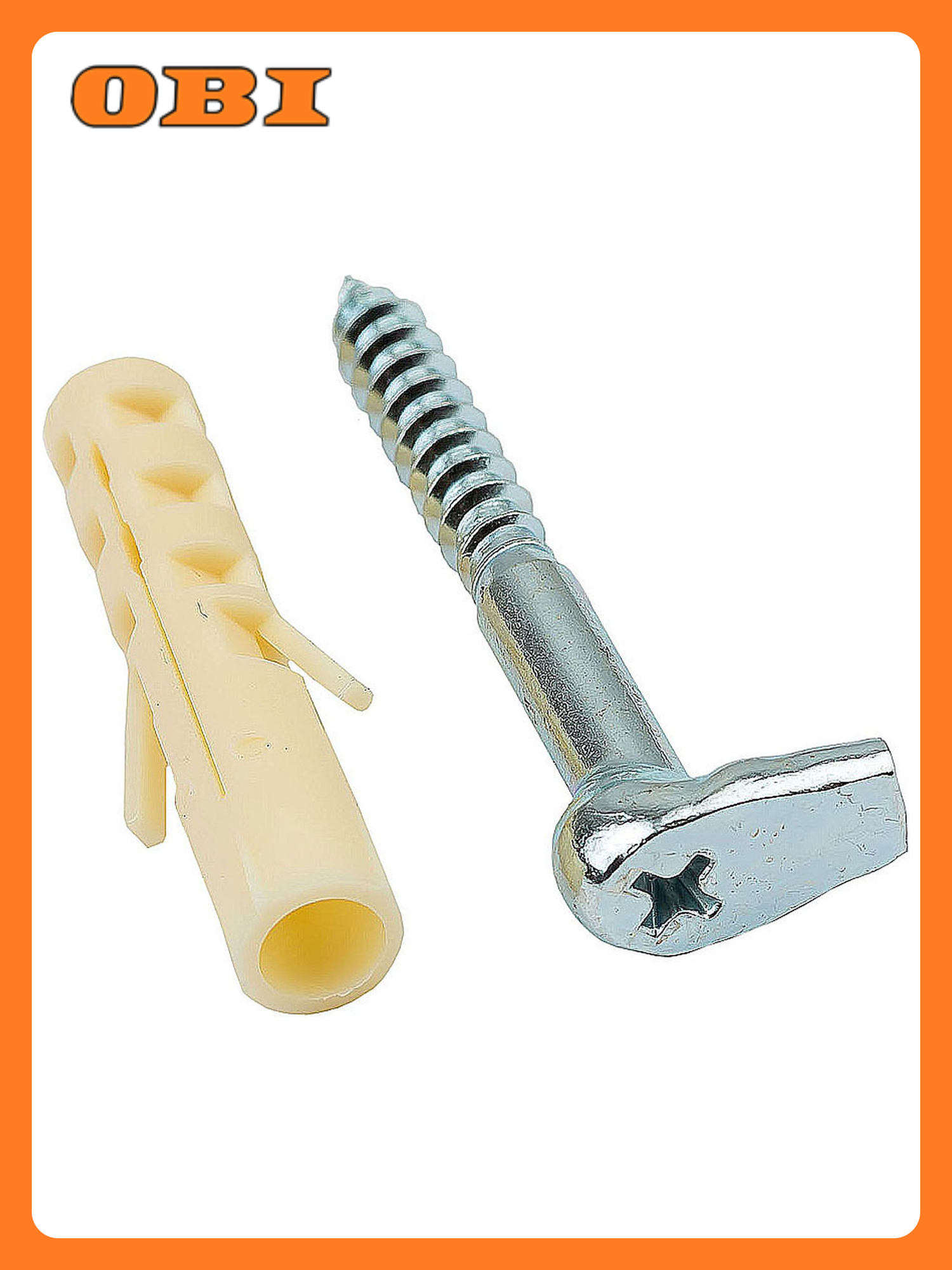 Крюк-шуруп L-образный 5х50 прямой шлиц оцинкованный под крест. 2шт