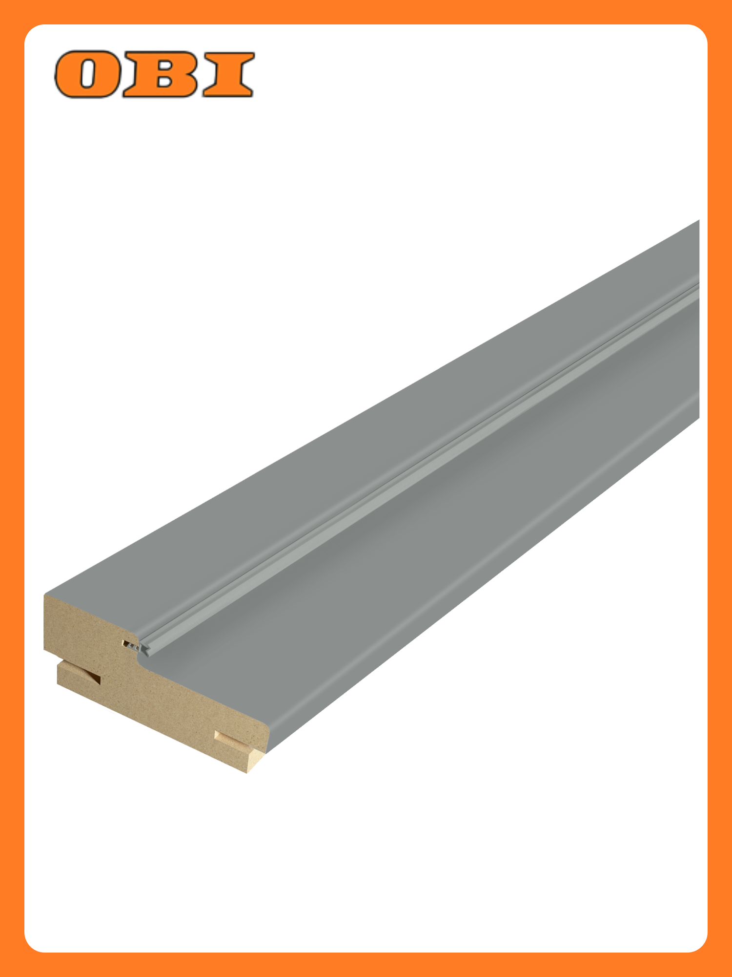 Дверная коробка VELLDORIS Galant МДФ 74 см x 30 см серый агат