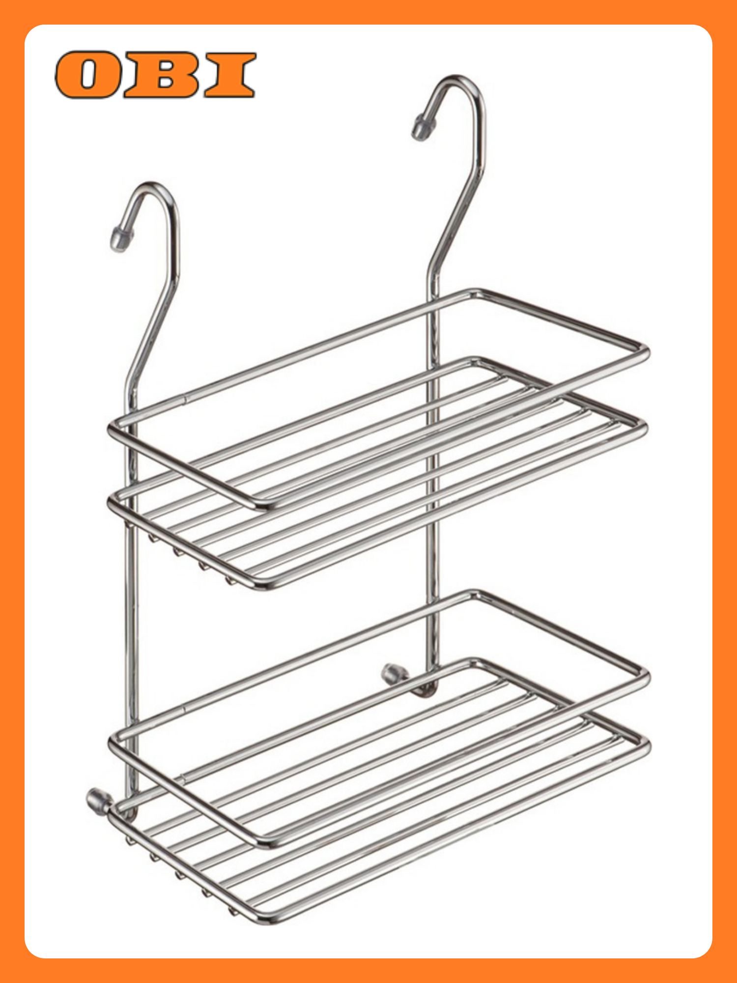 Полка двухъярусная LEMAX хром 280х130 мм