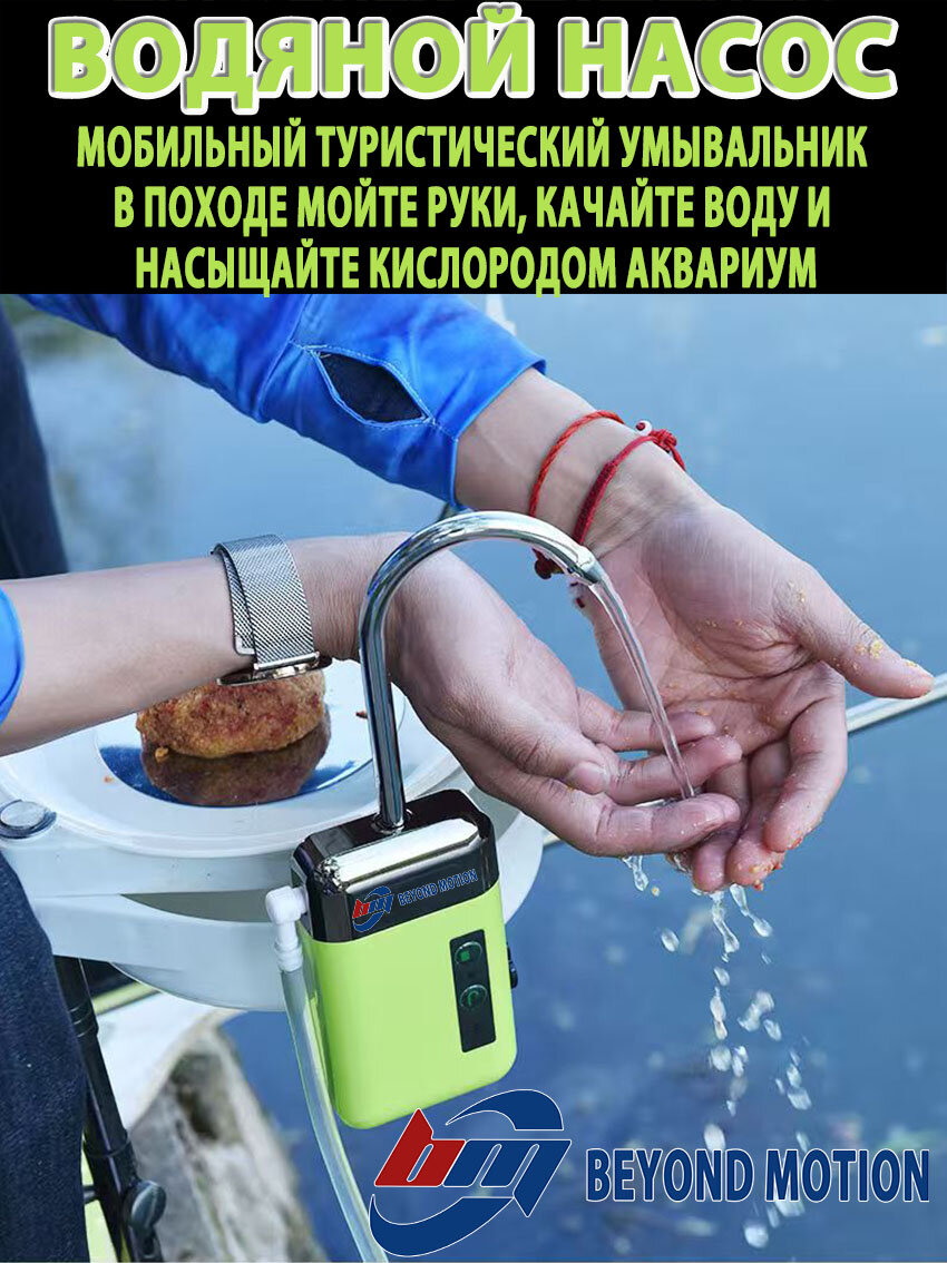 Мобильный туристический умывальник, насос с сенсором движения, электрическая кран помпа с зарядкой от USB.