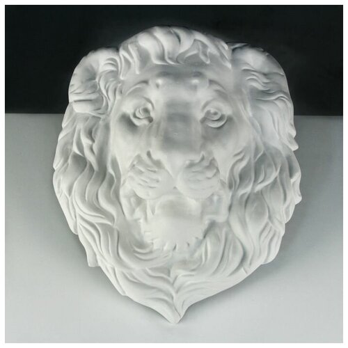 Гипсовая фигура Маска льва, 38,5 х 32 х 11 см гипсовая фигура орнамент шар в полусфере 30 5 х 30 5 х 11 см