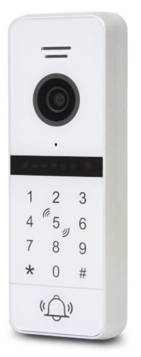Вызывная панель Atis AT-400HD-AC White для видеодомофонов со встроенной кодовой клавиатурой и считывателем Mifare