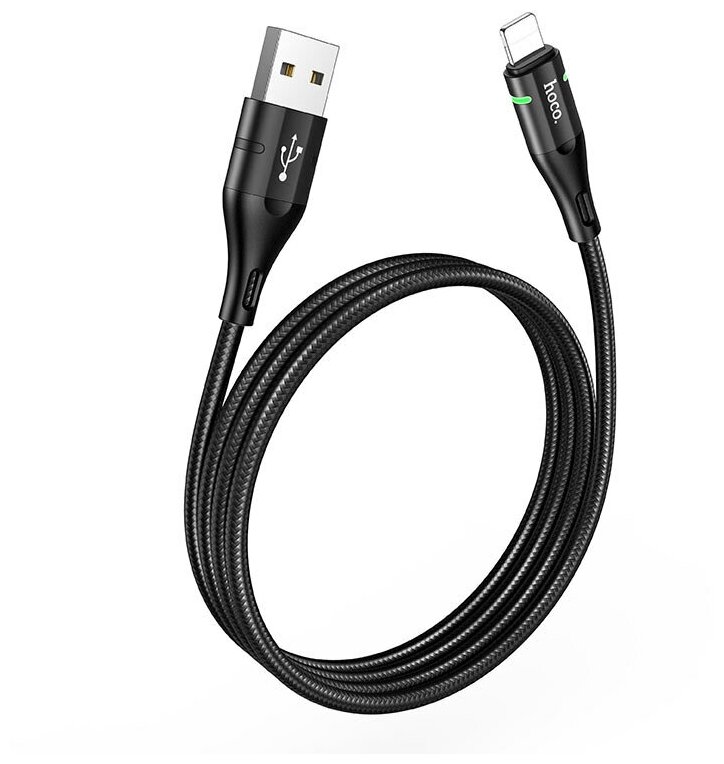 USB дата кабель Lightning, HOCO, U93, 1.2m, черный