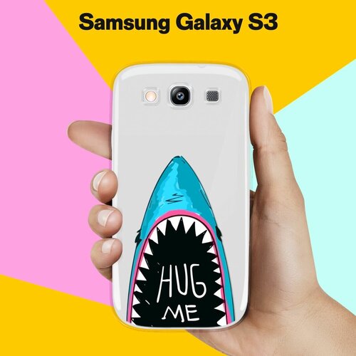 Силиконовый чехол на Samsung Galaxy S3 Акула-Корги / для Самсунг Галакси С3