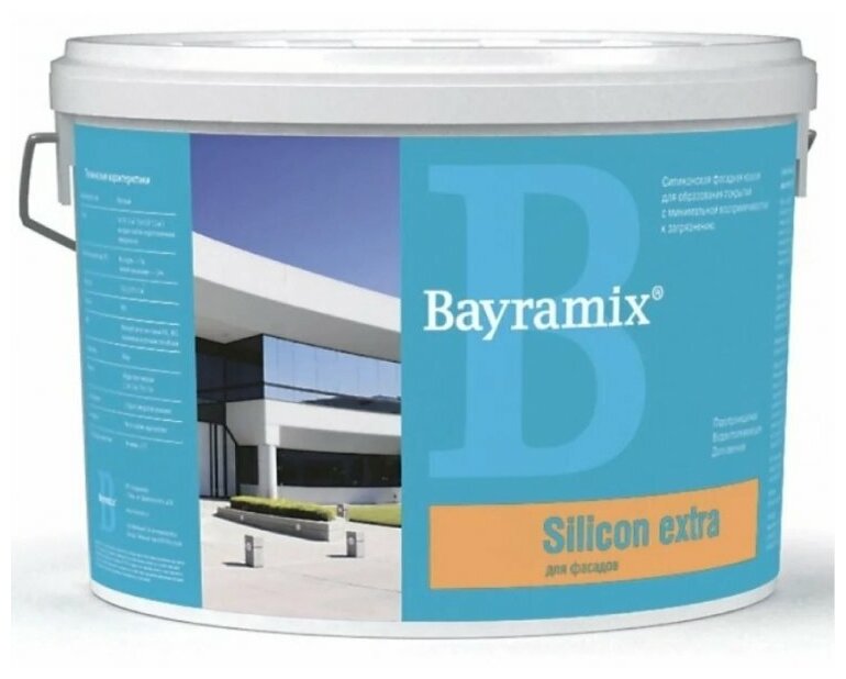 Краска Фасадная Силиконовая Bayramix Silicon Extra 2.7л Матовая для Образования Покрытий с Минимальной Восприимчивостью к Загрязнению.