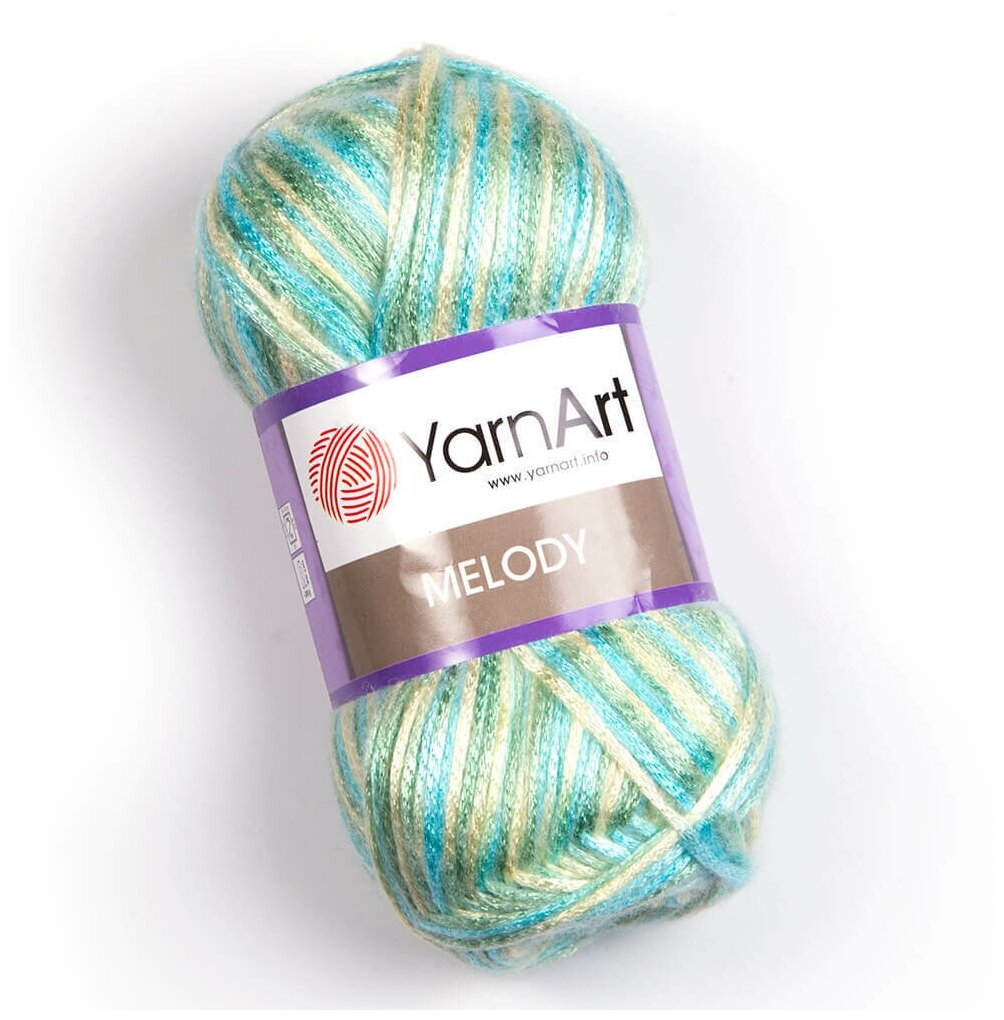 фото Пряжа YarnArt Melody 100г, 230м (ЯрнАрт Мелоди) Нитки для вязания, 9% шерсть, 21% акрил, 70% полиамид, цвет 909, 1шт