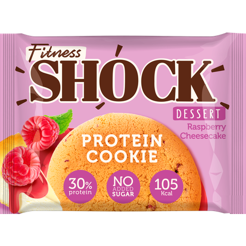 FITNESSHOCK Печенье Desert 35 г (Малиновый чизкейк) печенье протеиновое fitnesshock малиновый чизкейк 35 г