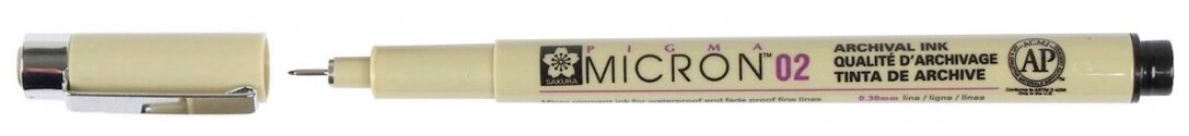 SAKURA Ручка капиллярная Pigma Micron 02 0.3 мм