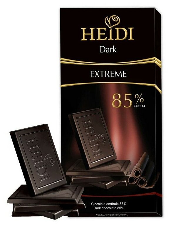 Шоколад горький 85% Heidi Dark Экстрем 80 г - фотография № 3