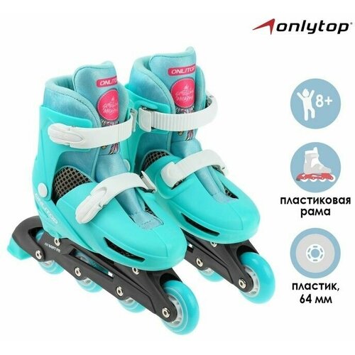 фото Роликовые коньки раздвижные, размер 30-33, колёса pvc 64 мм, пластиковая рама нет бренда