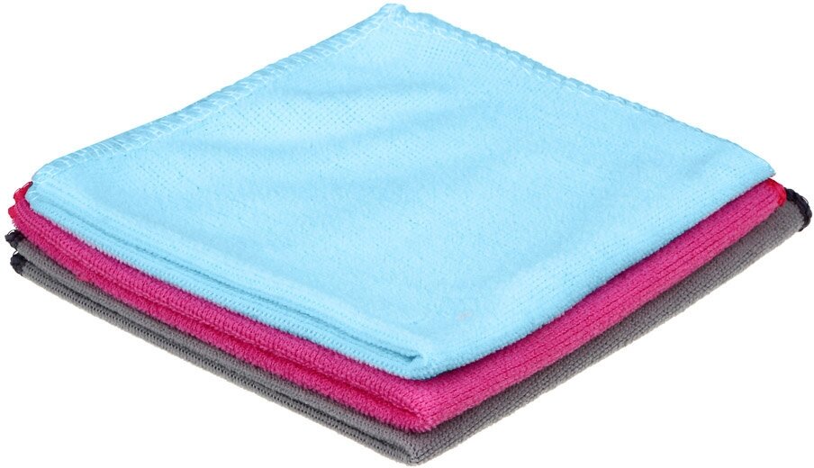 фото Салфетка из микрофибры универсальная, 30х30 см, 160 гр./кв. м, 3 цвета, VETTA 1 шт.