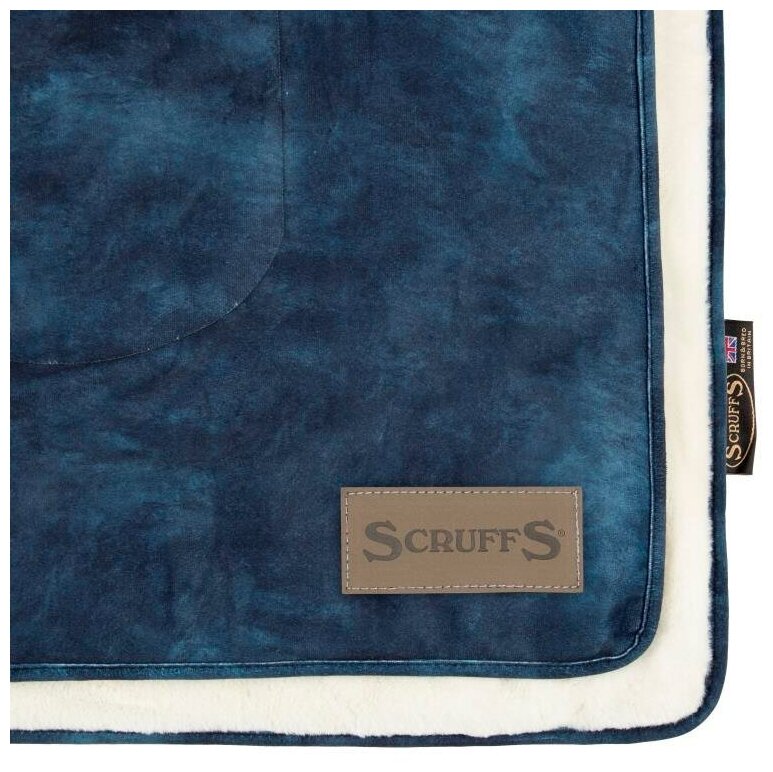 Одеяло для животных SCRUFFS "Kensington", экозамша, синее, 110х72.5см (Великобритания)