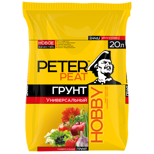 Грунт PETER PEAT линия Hobby универсальный, 20 л, 7.6 кг грунт peter peat линия hobby азалия рододендрон гортензия 20 л