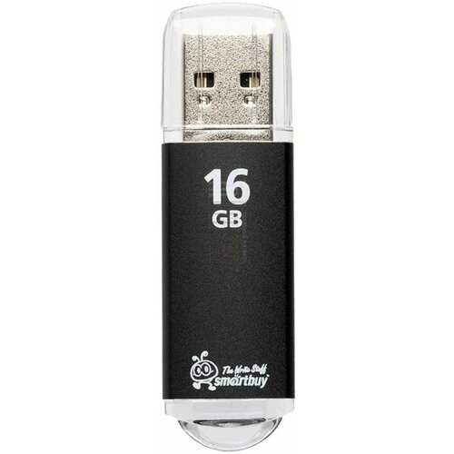 USB Флеш-накопитель - Smart Buy V-Cut, 16 Гб, металл, черный, 1 шт.