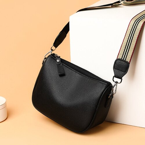 фото Сумка кросс-боди классическая, экокожа, внутренний карман, черный little lioness