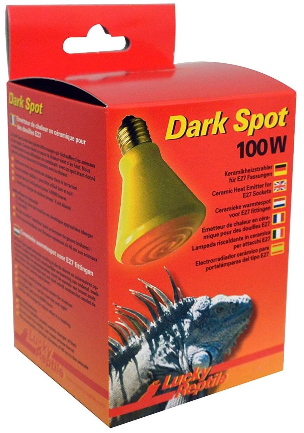 LUCKY REPTILE Лампа тепловая керамическая для рептилий "Dark Spot 100Вт" (Германия) - фото №4