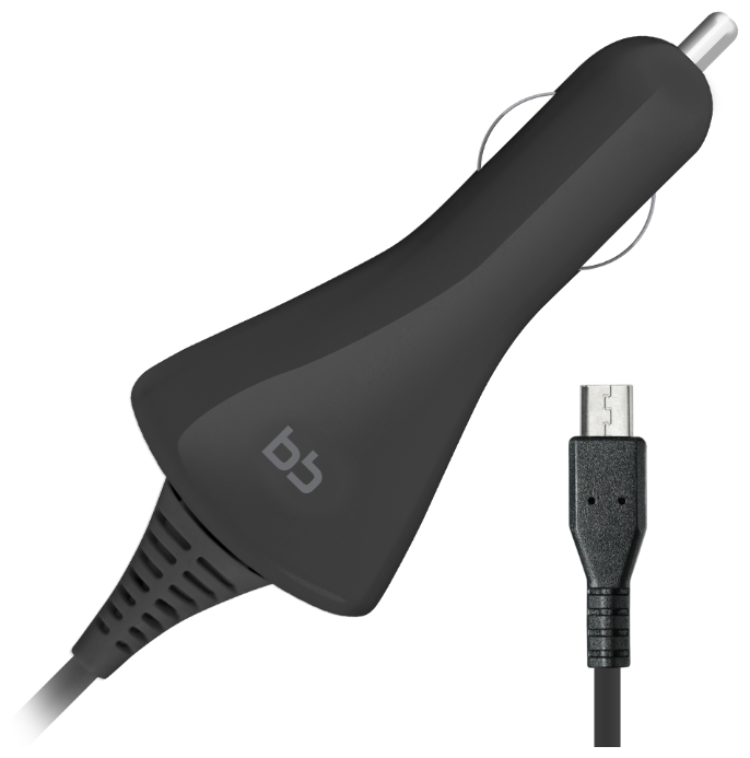 Автомобильное зарядное устройство Nobby, 1 А, кабель microUSB, 1.2 м, черное