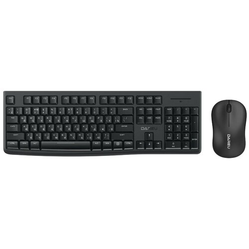 Комплект беспроводной Dareu MK188G Black клавиатура LK185G мембранная 104кл ENRU мышь 2684₽