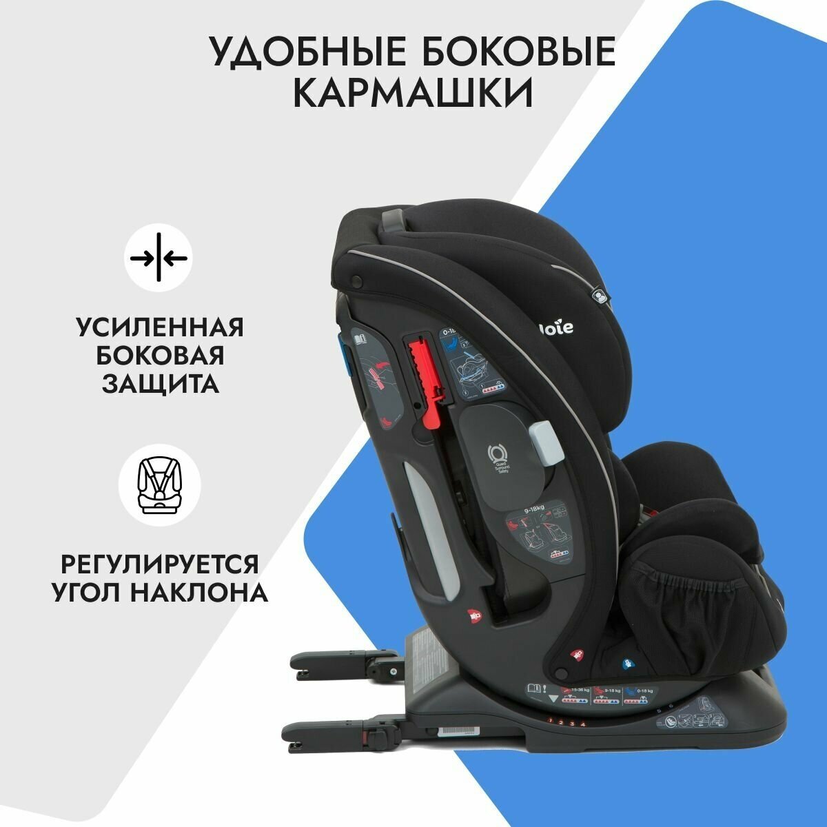 Автокресло Joie Every Stage FX Isofix Coal, черный (C1602AACOL000) - фото №14