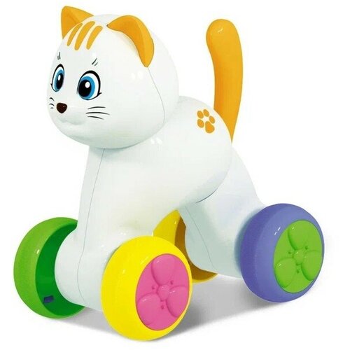 каталки игрушки cubika веселый зайчонок Игрушка-покатушка «Веселый котик»