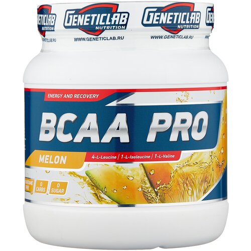 BCAA Geneticlab Nutrition BCAA Pro, дыня, 500 гр. bcaa geneticlab nutrition bcaa pro клубника 250 гр