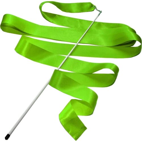 Лента гимнастическая Ronin на палочке зеленая Люкс 6м ЕК-088