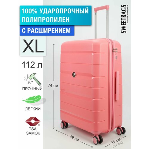 Чемодан , 112 л, размер XL, розовый новый портативный компактный дорожный чемодан 14 дюймов для женщин чемодан для хранения косметики женский органайзер большой емкости