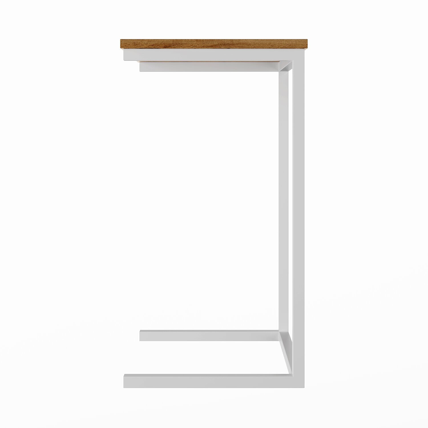 Столик прикроватный Лофт Дуб с белыми ножками - фотография № 6