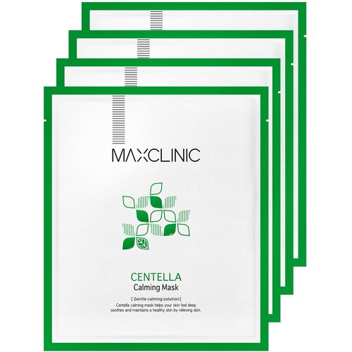 Набор из 4 тканевых масок для лица с экстрактом центеллы азиатской Maxclinic Centella Calming Mask уход за лицом nimbt маска мгновенный антистресс для тусклой кожи