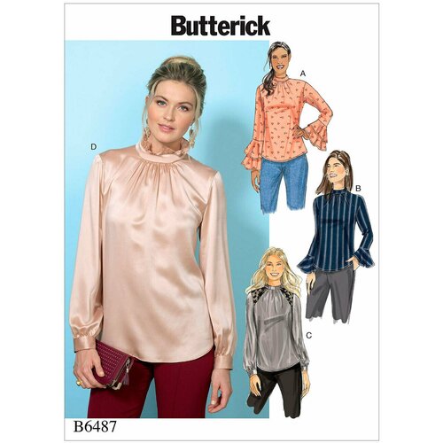 Выкройка BUTTERICK №6487 Блузка выкройка butterick 5940 блузка с баской