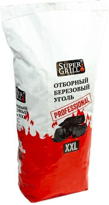 Уголь SuperGrill XXL Отборный березовый 8кг