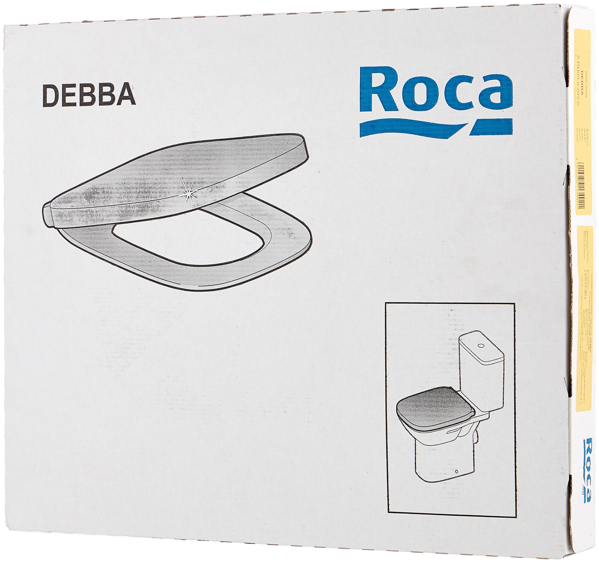 Сиденье для унитаза Roca DEBBA с крышкой, дюропласт, с микролифтом, белый (ZRU9302826)