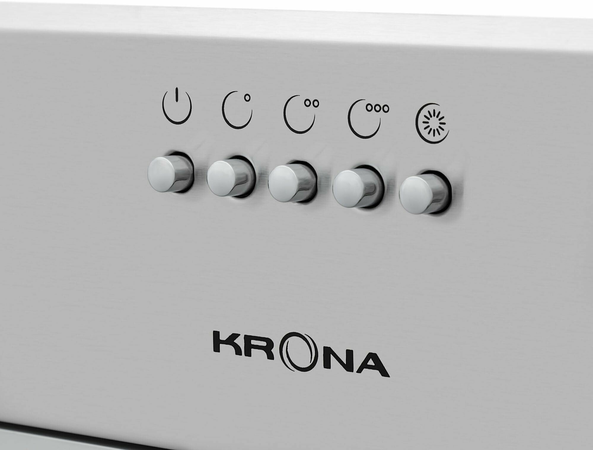 Вытяжка полновстраиваемая KRONA ADEL 600 INOX PB нержавеющая сталь (600 м.куб/ч) - фотография № 4