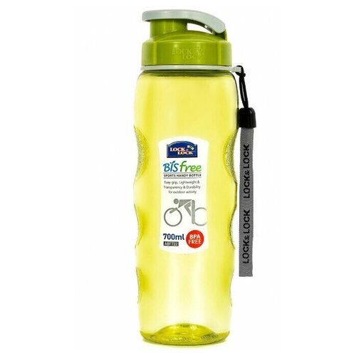 фото Бутылка для воды спортивная 700мл зеленая locknlock